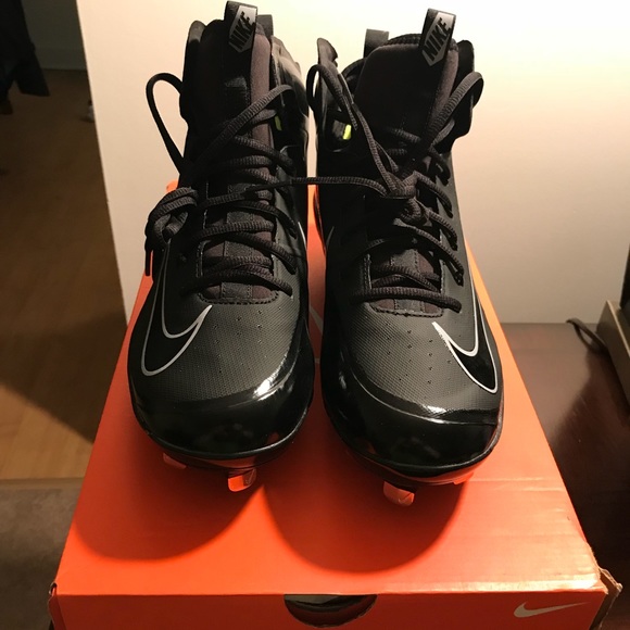 Nike Alpha Huarache Baseball Cleats Black Sz 10 - Picture 2 of 4